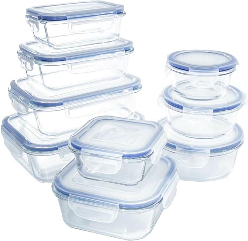18PC GLASS CONTAINER SET
