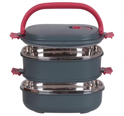 2TIER OVAL BENTO LUNCH CARRIER