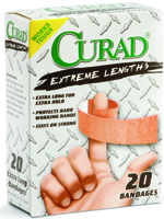 CURAD CUR01101 Adhesive Bandage, Fabric Bandage, 4-3/4 in L, 3/4 in W