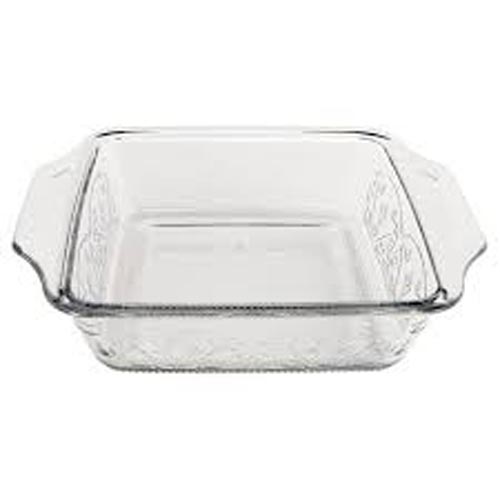 AH LAUREL CAKE DISH CLEAR 8"