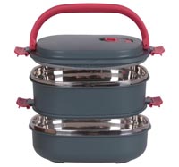 2TIER OVAL BENTO LUNCH CARRIER