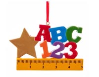 TEACHER ABC 123 RULER ORNAMENT