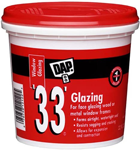 DAP GLAZING COMPOUND WHITE PT