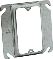 RACO 8772 Electrical Box Cover, 4 in L, 4 in W, Square, Galvanized Steel