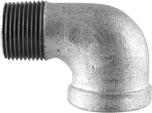 1-1/4"90D GALV STR ELBOW