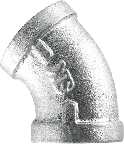 Galvanized 45 Degree Elbows, 1/2"