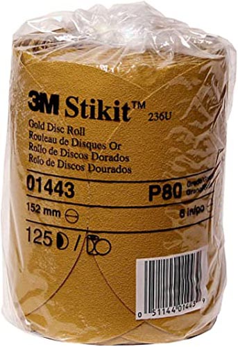 STIKIT GOLD DISC ROLL 6" P80A