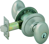 Schlage Siena F51A V SIE619 Keyed Entry Lock, 1-3/8 to 1-3/4 in Thick Door,