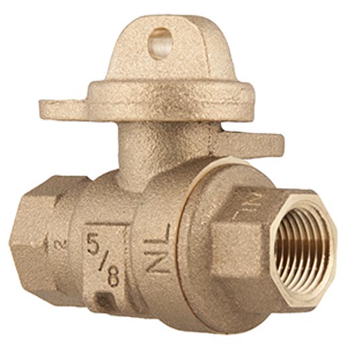 5/8 inch Straight Ball Service Valve, 1/2 inch FNPT Inlet x 1/2 inch FNPT