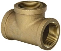 Brass Pipe Fitting, Tee, 1-1/4"