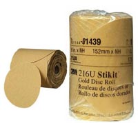 STIKIT GOLD DISC ROLL 6" P180A