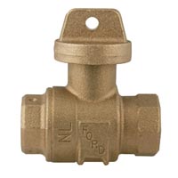 5/8" BALL VALVE, 3/4" FIP by 1/2" FIP, PAD WING