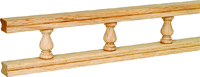 Waddell 5506 OAK Galley Rail, 6 ft L, 2-1/2 in W, 3/4 in Thick, Natural