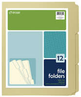 TOP FLIGHT 4611415 File Folder, 12 x 9-1/2 in Sheet, 12 Sheet