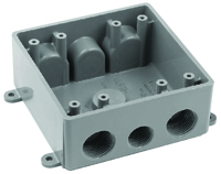 Carlon E382DE Switch Box, Rectangular, PVC, Gray