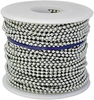 CHAIN NO3 NKL BEADED 100 FT