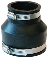 Fernco P1056-32 Pipe Coupling, 3 x 2 in, 3.956 in L, Black