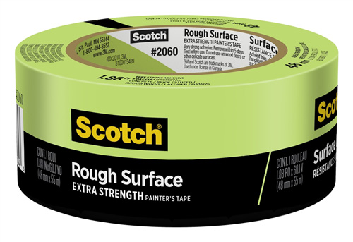 Scotch 2060-48MP Rough Masking Tape, 60 yd L, 1.88 in W, 6 mil Thick, Very