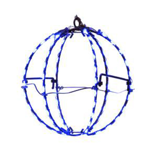 6"BLUE LED FOLDABLE METAL SPHERE