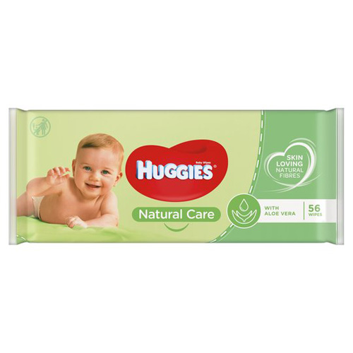 HUGGIES WIPES NAT ALOE VERA 56'S