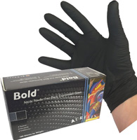 NITRILE DISPOS BLK GLOVE XL 100