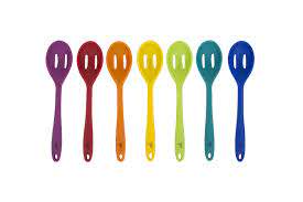 SILICONE SLOTTED SPOON ASSTD