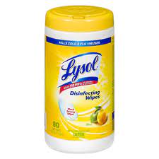 LYSOL WIPES LEMON & LIME  80S