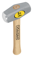 Vulcan Drilling Hammer, 3 Lb, Steel Head, 12 In L Handle, Hickory Wood