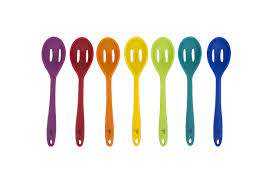 SILICONE SLOTTED SPOON ASSTD