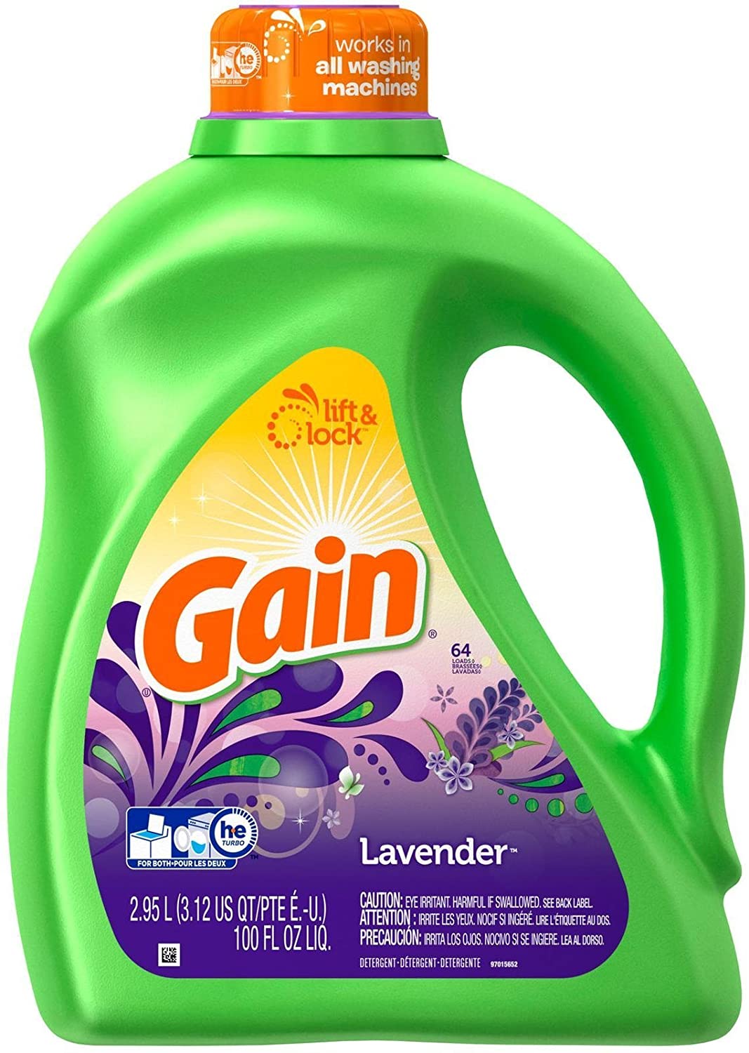 GAIN Liquid Detergent, Spring Lavender - 100 Oz