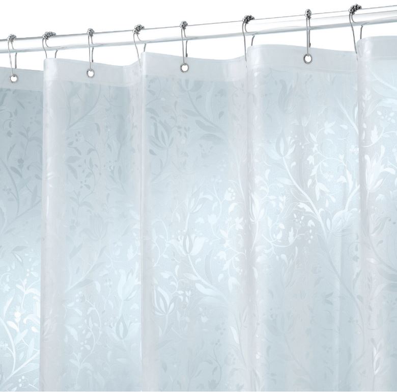 InterDesign Frost Floret Shower Curtain, 72" x 72"