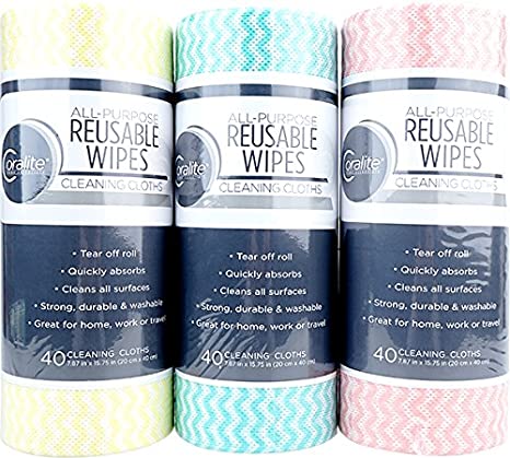 REUSABLE WIPES CLEANI CLOTH 40CT