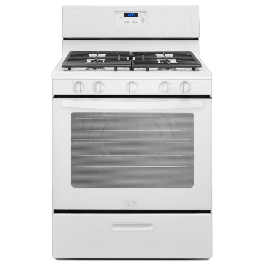 5.1 cu. ft. Freestanding Gas Range with Five Burners White