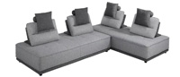 RIANNON 2PC SECTIONAL LT GRAY