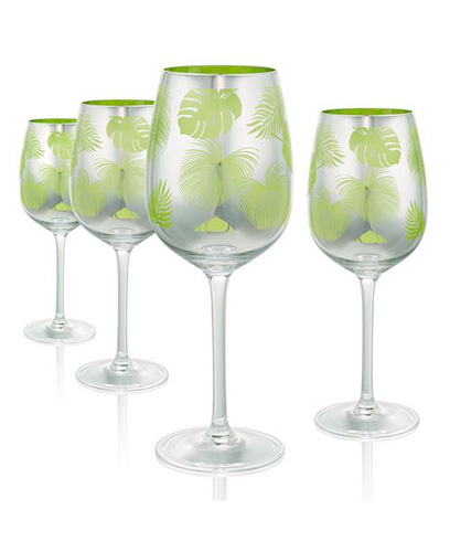 TROPICAL LEAVES GOBLET 17OZ