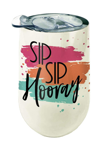 WINE TUMBLERS SS SIP HOORAY