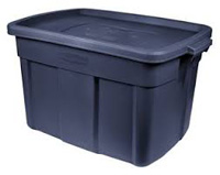 Rubbermaid Roughneck RMRT180000 Storage Box, 18 gal Capacity, Polyethylene,