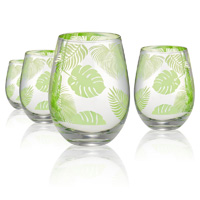 TROPICAL LEAVES STEMLESS 16OZ