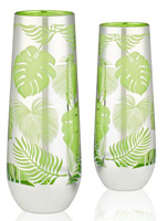 TROPICAL LEAVES STEMLESS FLUTE 9