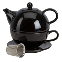 TEA FOR ONE W/INFUSER BLACK