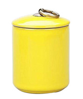 TEA CADDY YELLOW