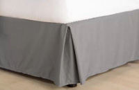Safdie & Co. Woven Microfiber Bedskirt | Queen Size | Grey