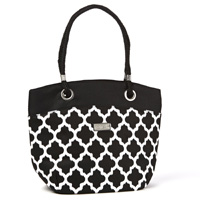 BRISBANE BAG B&W IKAT TILE