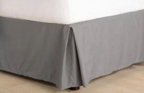 Safdie & Co. Woven Microfiber Bedskirt | Queen Size | Grey