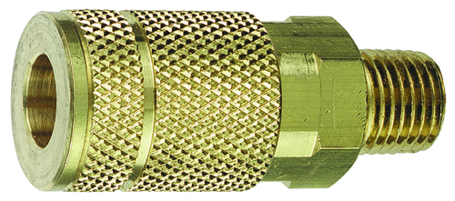 Tru-Flate 13-125 Coupler, 1/4 in MNPT, Brass