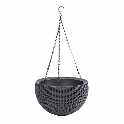 KETER HANGING SPHERE PLANTER (SET OF 2) - GREY