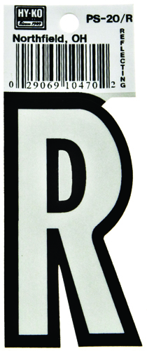 HY-KO PS-20/R Reflective Letter, Character R, 3-1/4 in H Character,