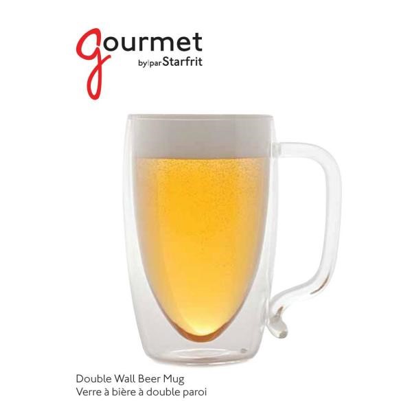 STARFRIT DBL WALL GLASS BEER MUG