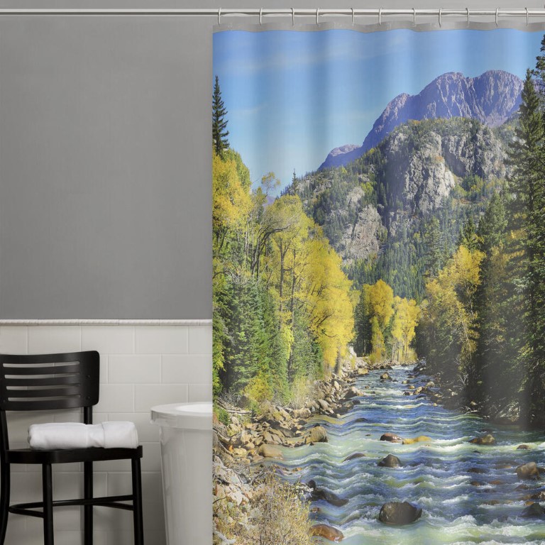 ZENITH MOUNTAIN SHOWER CURTAIN