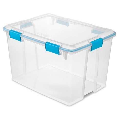 STERILITE TOTE W/LATCH CLR 80QT